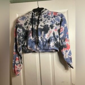 Forever 21 Blue Tie-Dye Hoodie